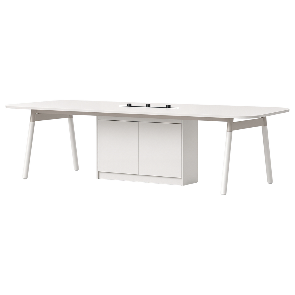 Minimalist Executive Conference Table with Cable Management