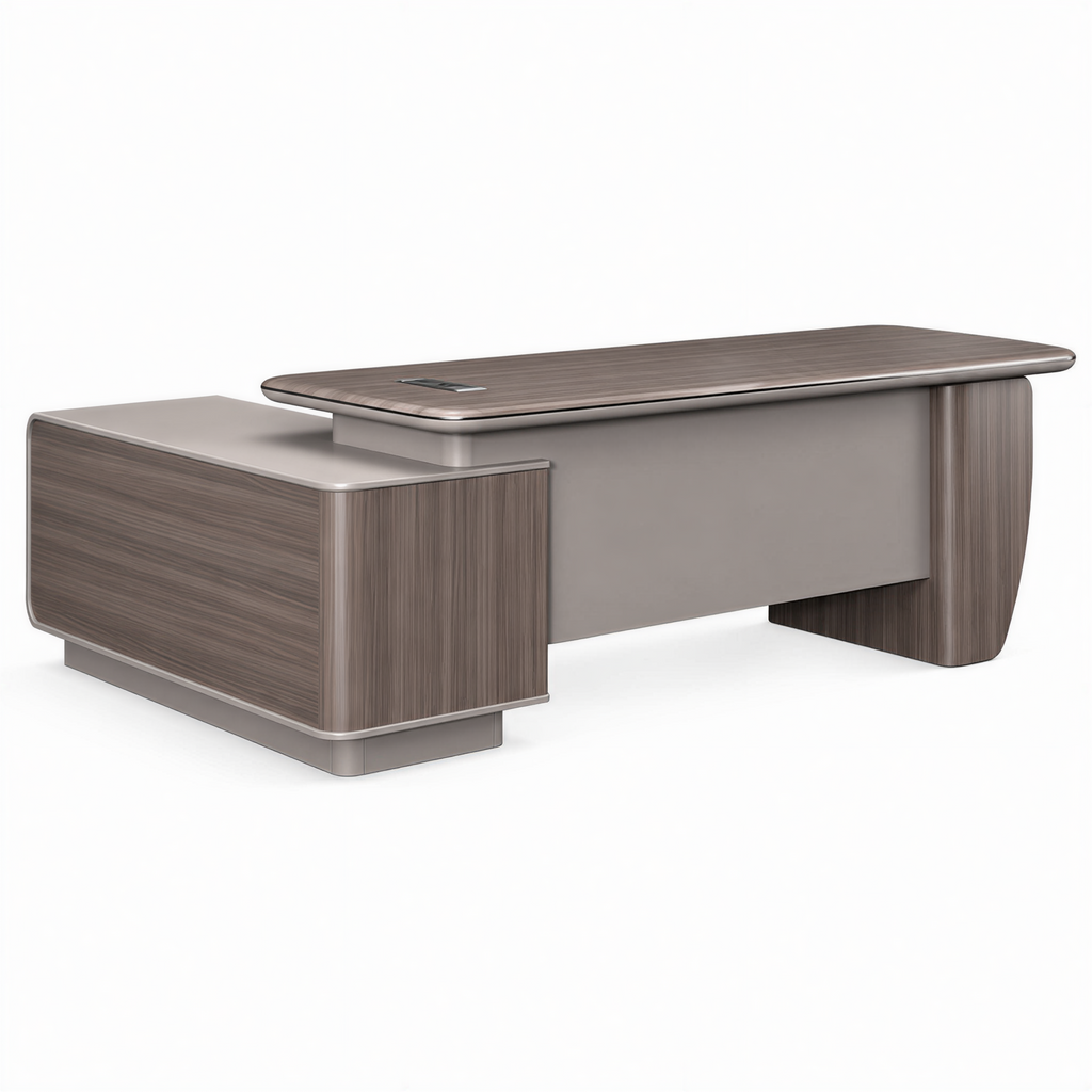 Modern Executive Desk with Rounded Details and Custom Sizes