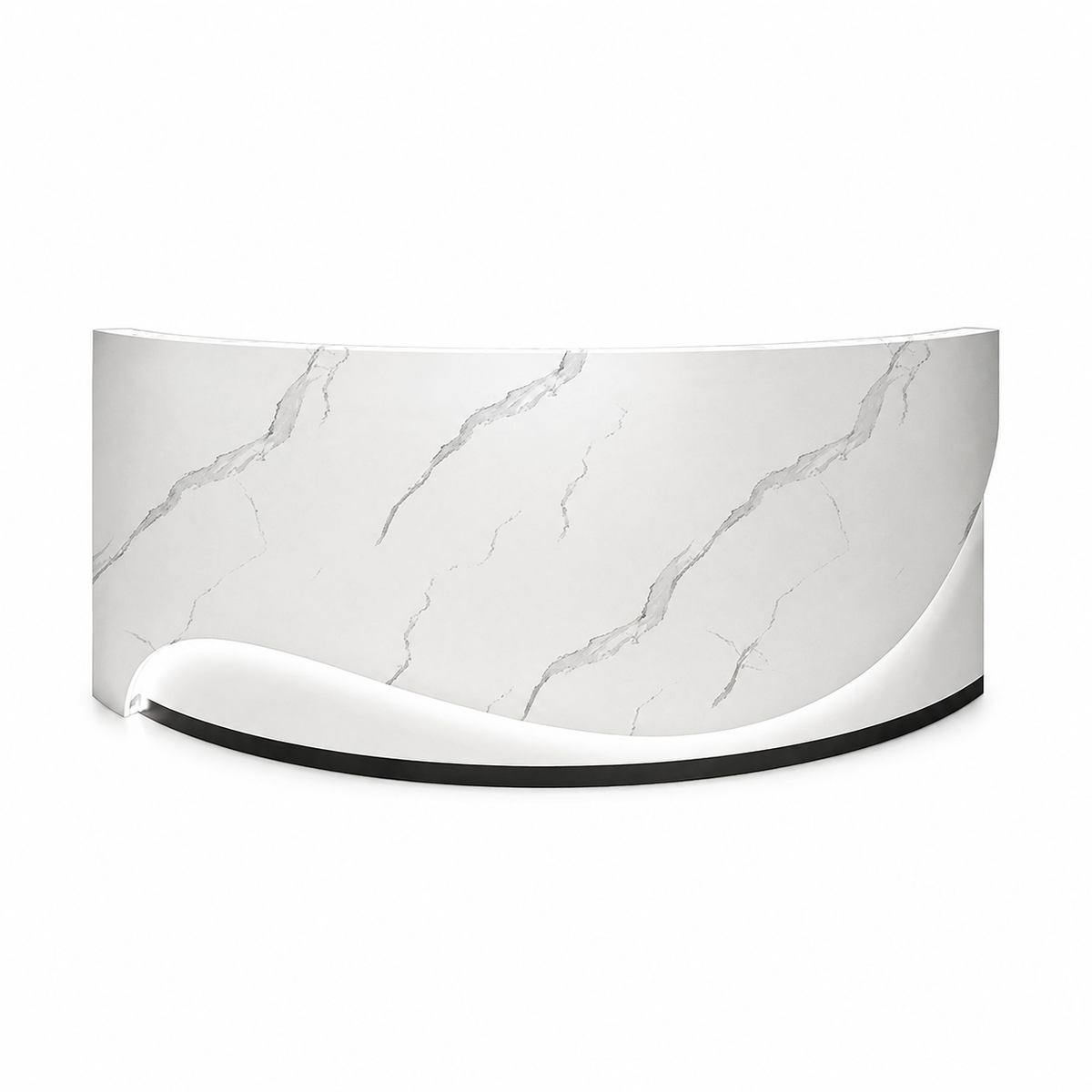 Modern Reception Desk with Storage, LED and Custom Logo