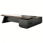 Designer Executive Office Desk with Storage Cabinet