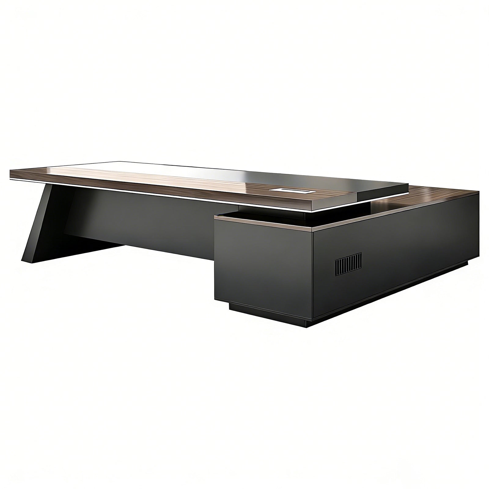 Designer Executive Office Desk with Storage Cabinet