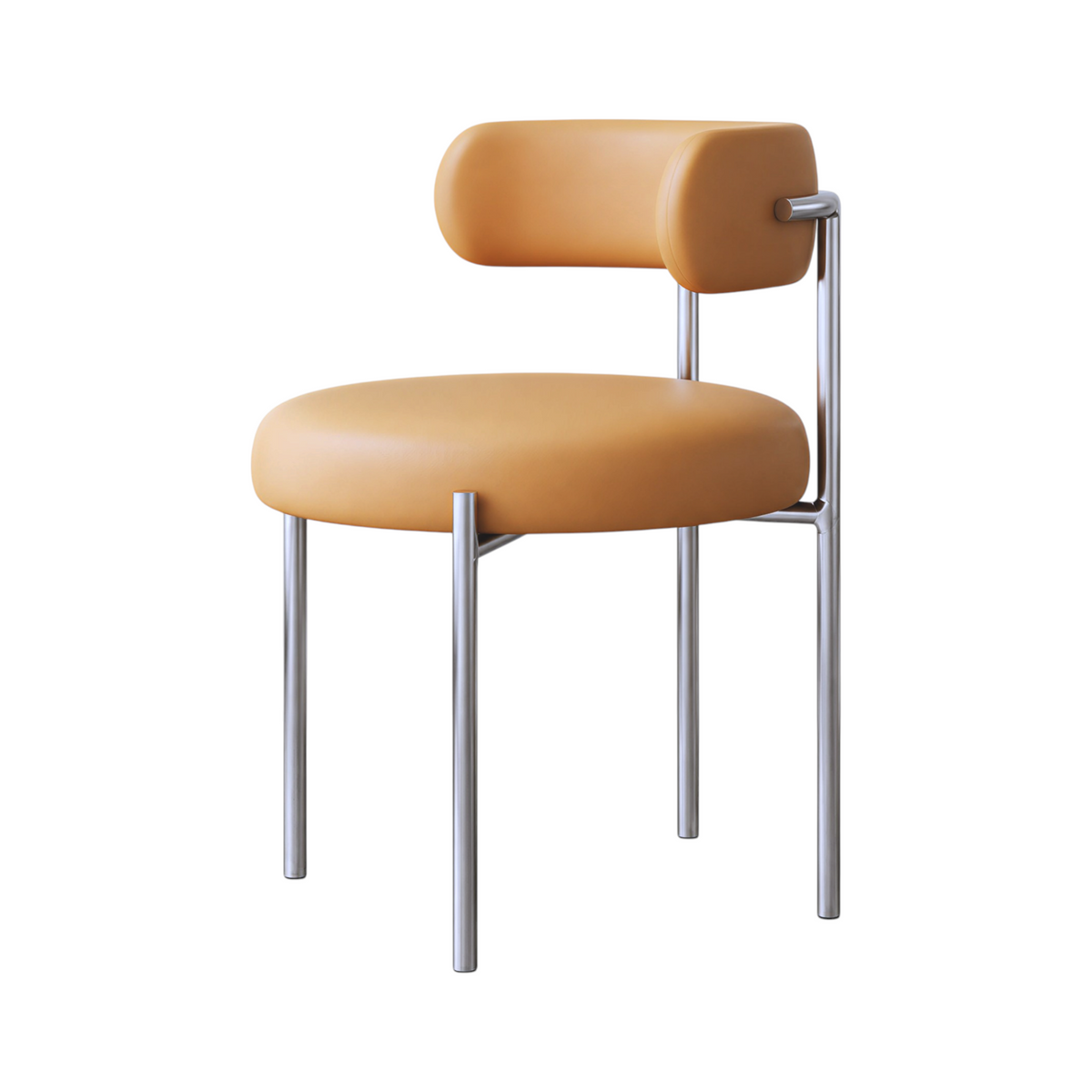 Modern Upholstered Dining Chair with Sculpted Backrest & Colour Options