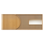 Curved Rattan Reception Desk with Display Shelf