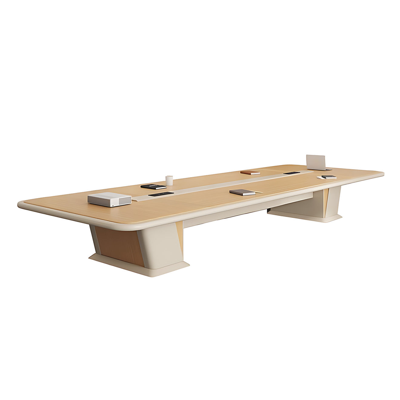 Commercial-Grade Table with Sleek Rounded Edges for Meetings