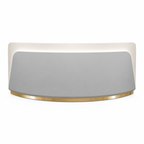 Modern Curved Reception Desk with LED Accent