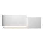 Contemporary L-Shaped Reception Desk with Raised Counter and LED Lighting