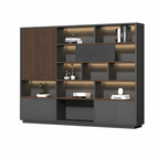 Modern Open-Shelved Executive Storage Cabinet