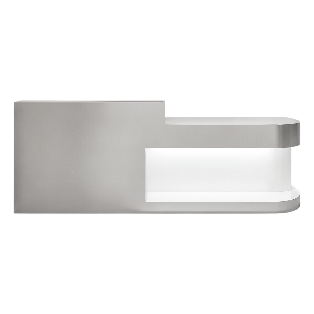Modern Reception Desk with Display Shelf