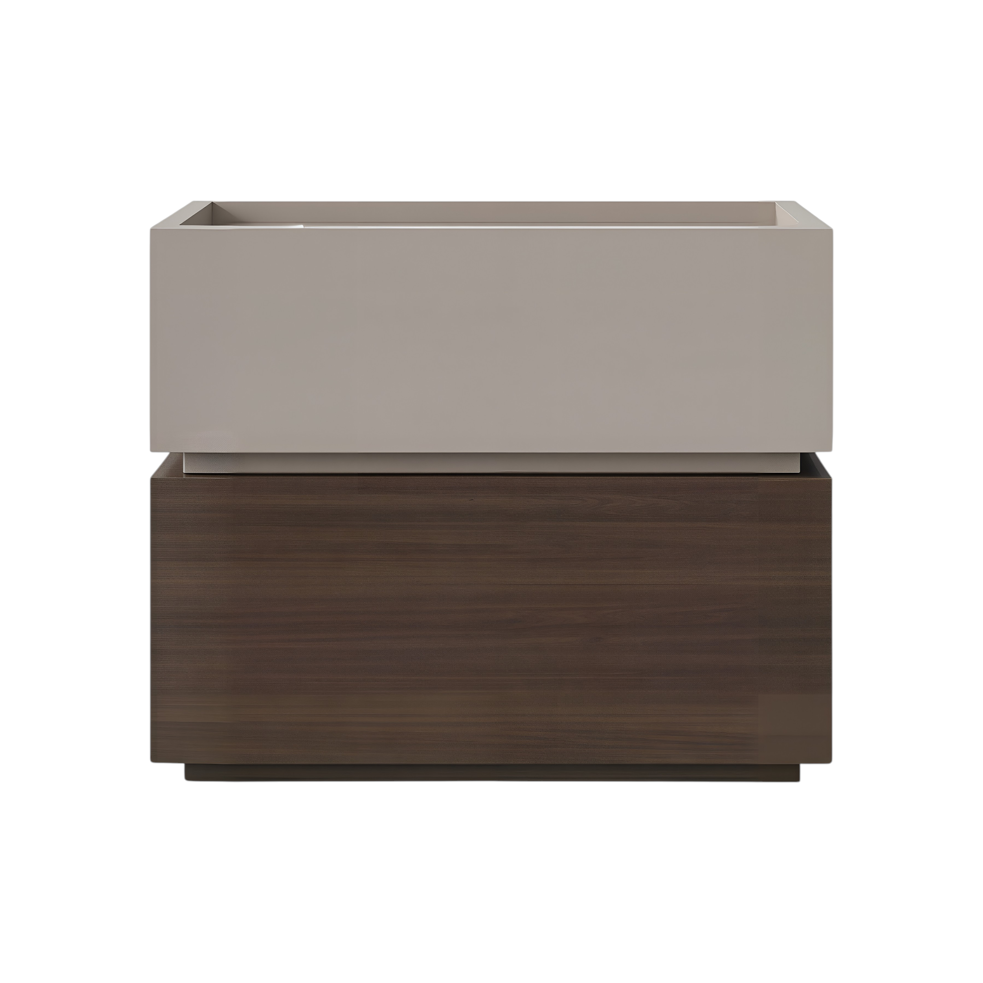 Contemporary Timber Bedside Cabinet with Raised Storage Tray