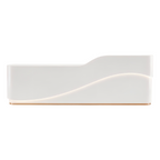 Modern Wave Reception Counter with LED Lighting