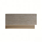 Stone-Look Linear Reception Counter with LED Plinth