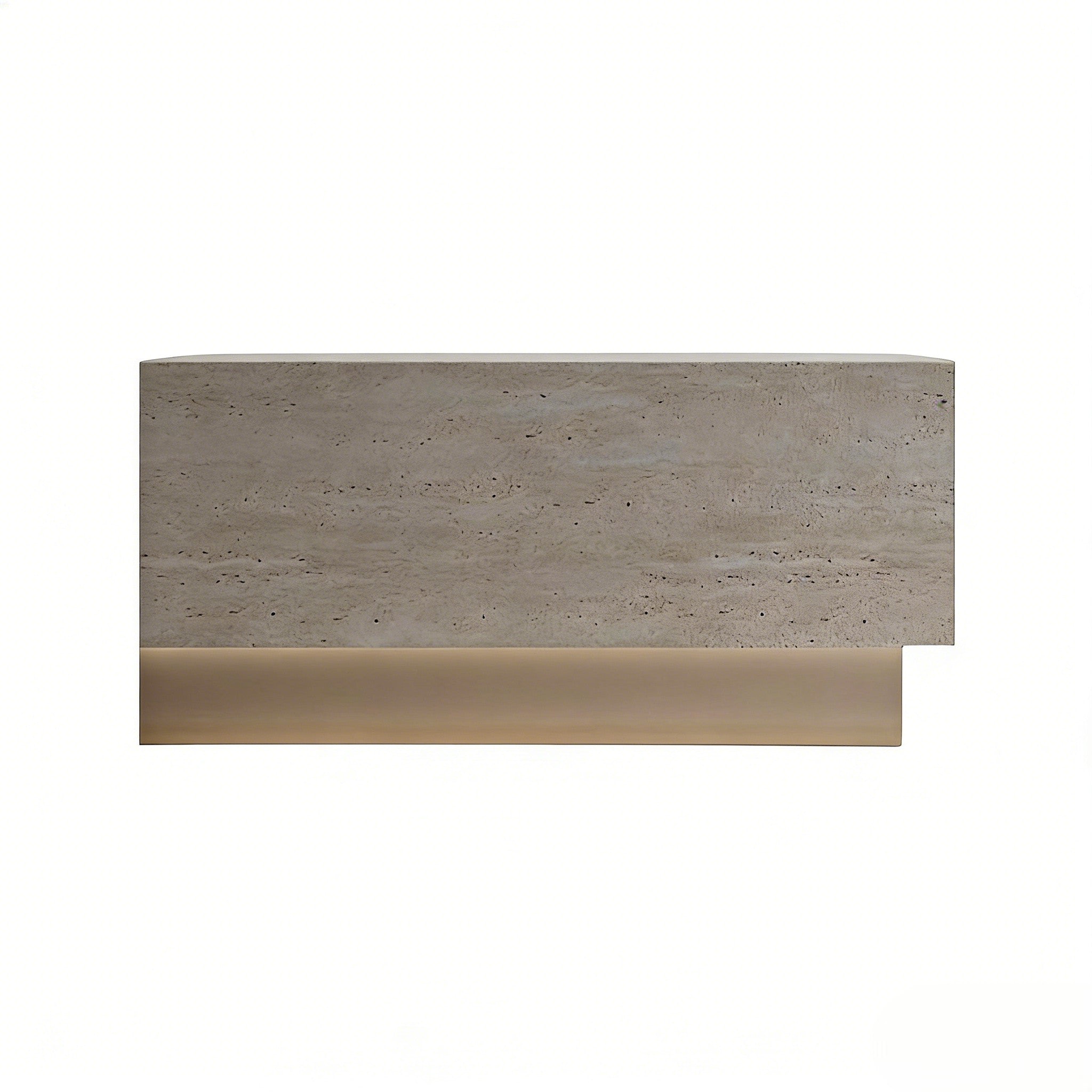 Stone-Look Linear Reception Counter with LED Plinth