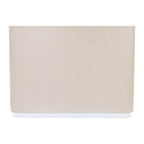 Modern Curved Reception Counter with Integrated Base LED Lighting and Minimalist White Finish