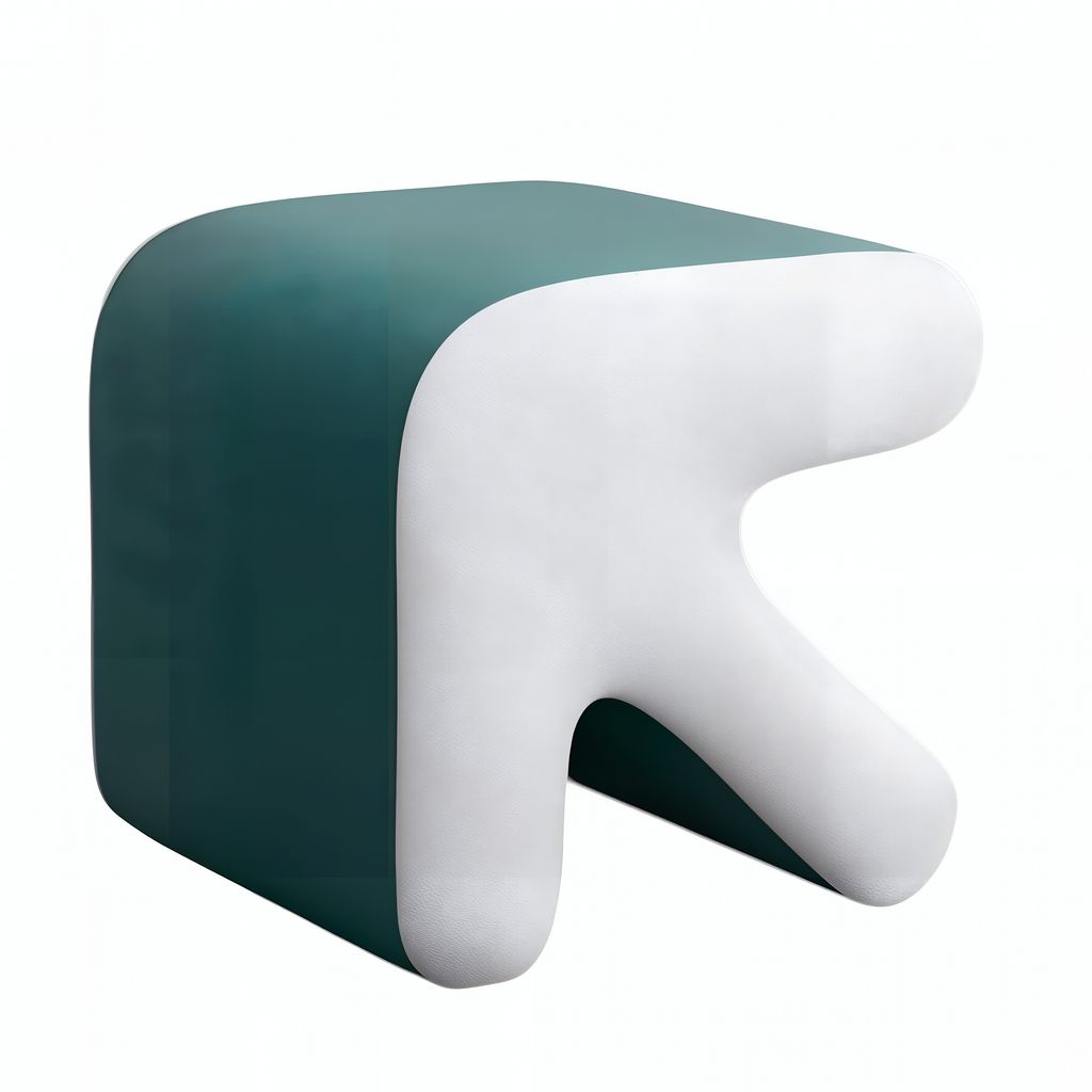 Contemporary Geometric Lounge Stool