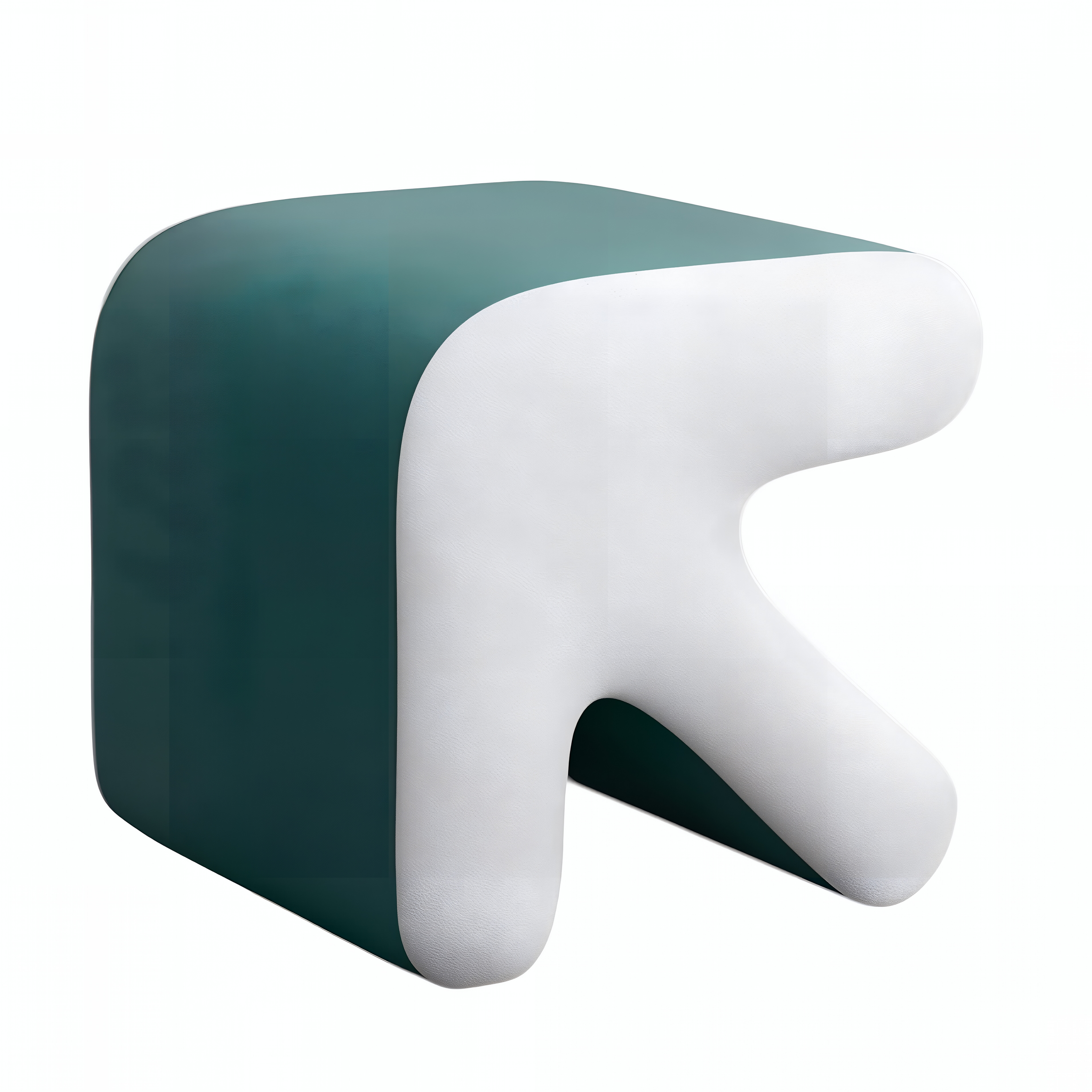 Contemporary Geometric Lounge Stool