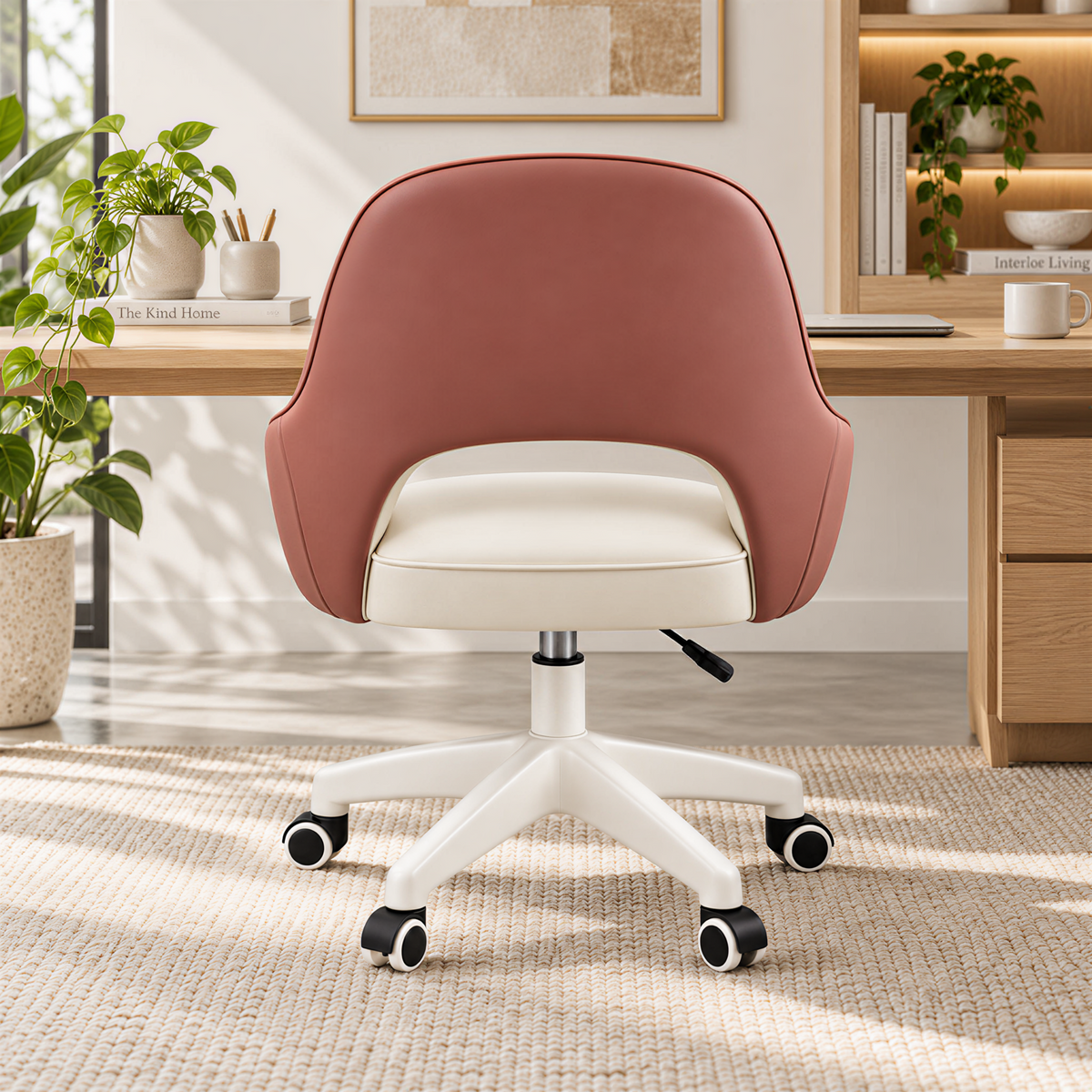 Contemporary Office Chair with Curved Back Custom Colours