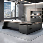 Designer Executive Office Desk with Storage Cabinet