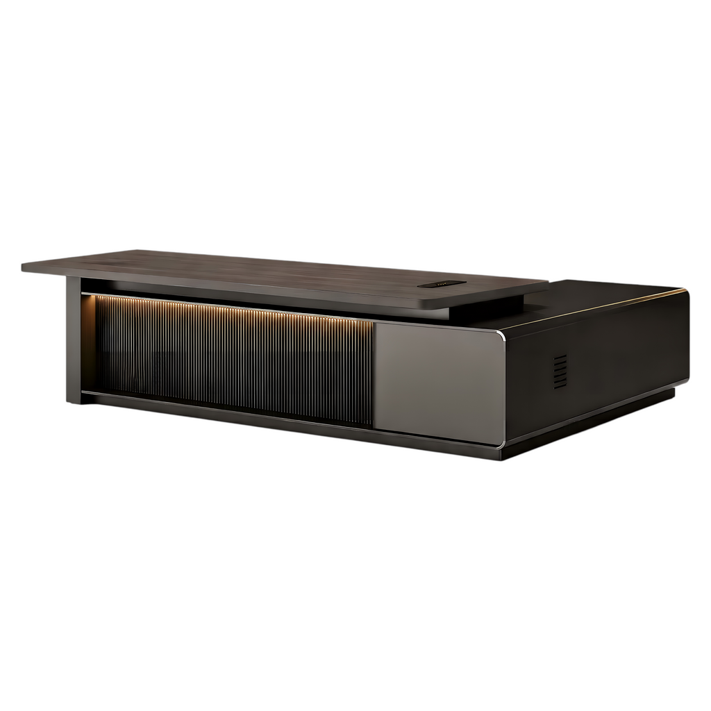 Premium Executive Desk with Slatted Front
