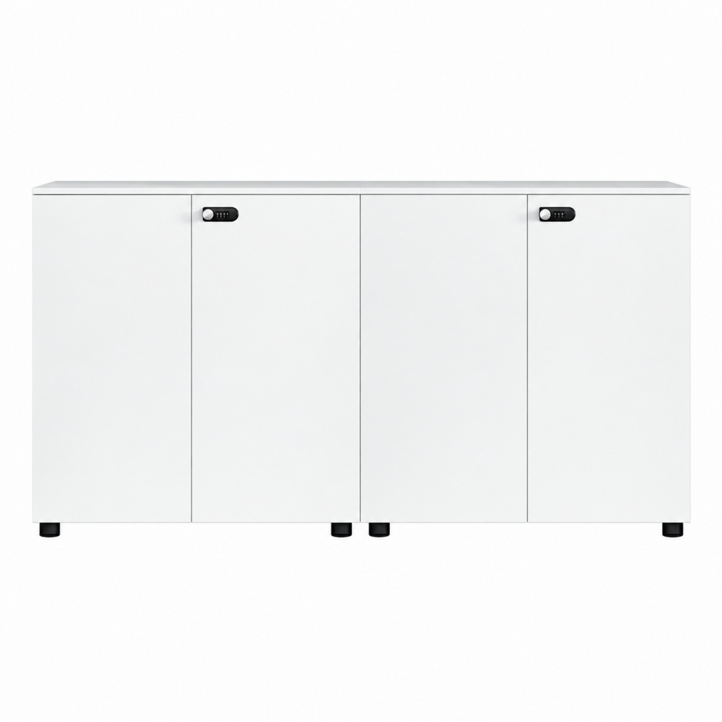 Contemporary Modular Office Storage Cabinet with Secure Custom Option
