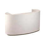 Sleek Sculpted Reception Counter with Backlit LED Base for Salons and Wellness Clinics