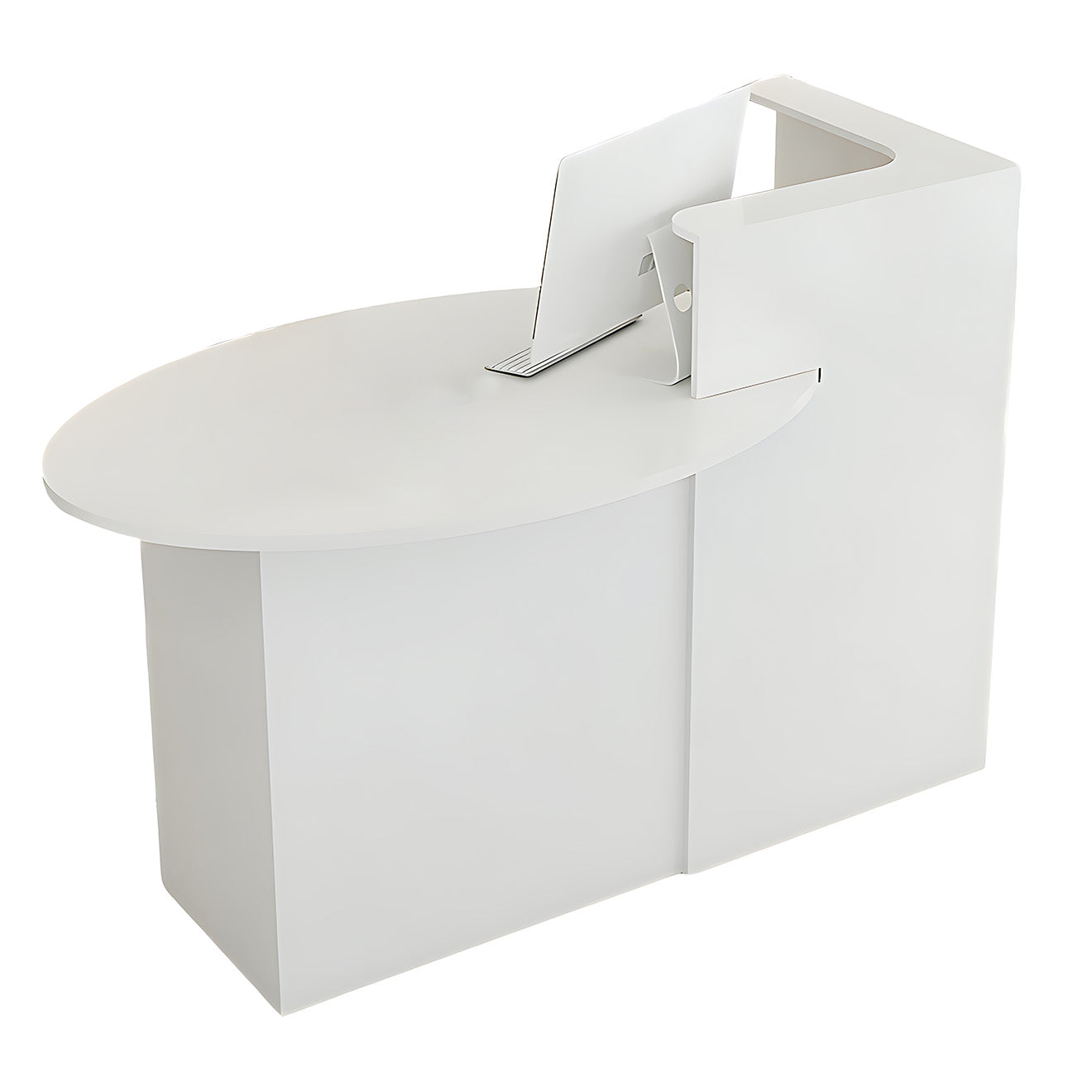 Contemporary Reception Counter with Curved End