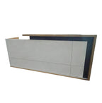 Minimalist Reception Desk with Timber Return Top