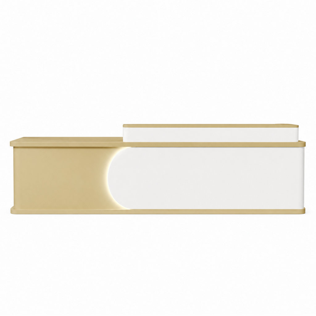 Contemporary Reception Counter with Rounded Profile