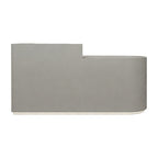 Minimalist L-Shaped Reception Desk with LED Plinth