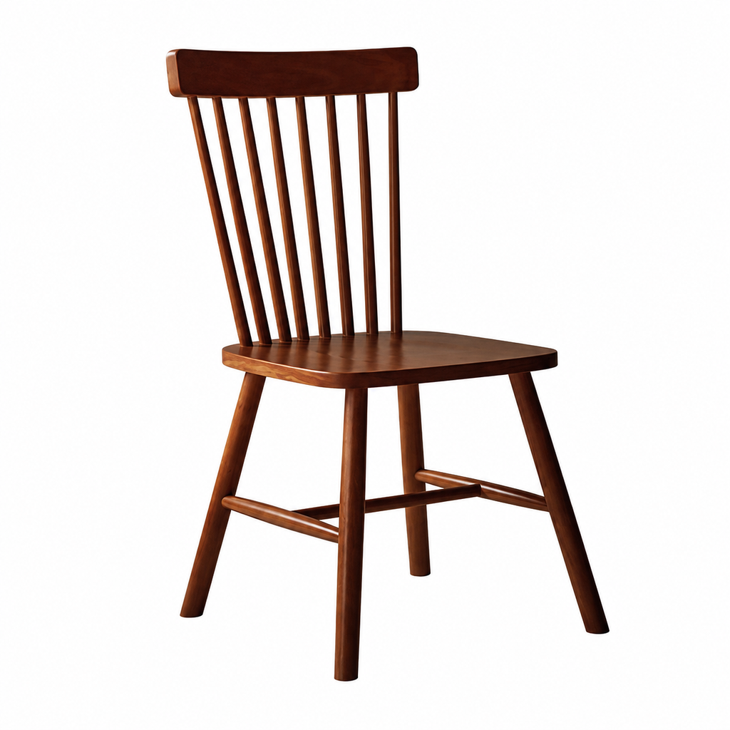 Solid Rubberwood Spindle Back Dining Chair