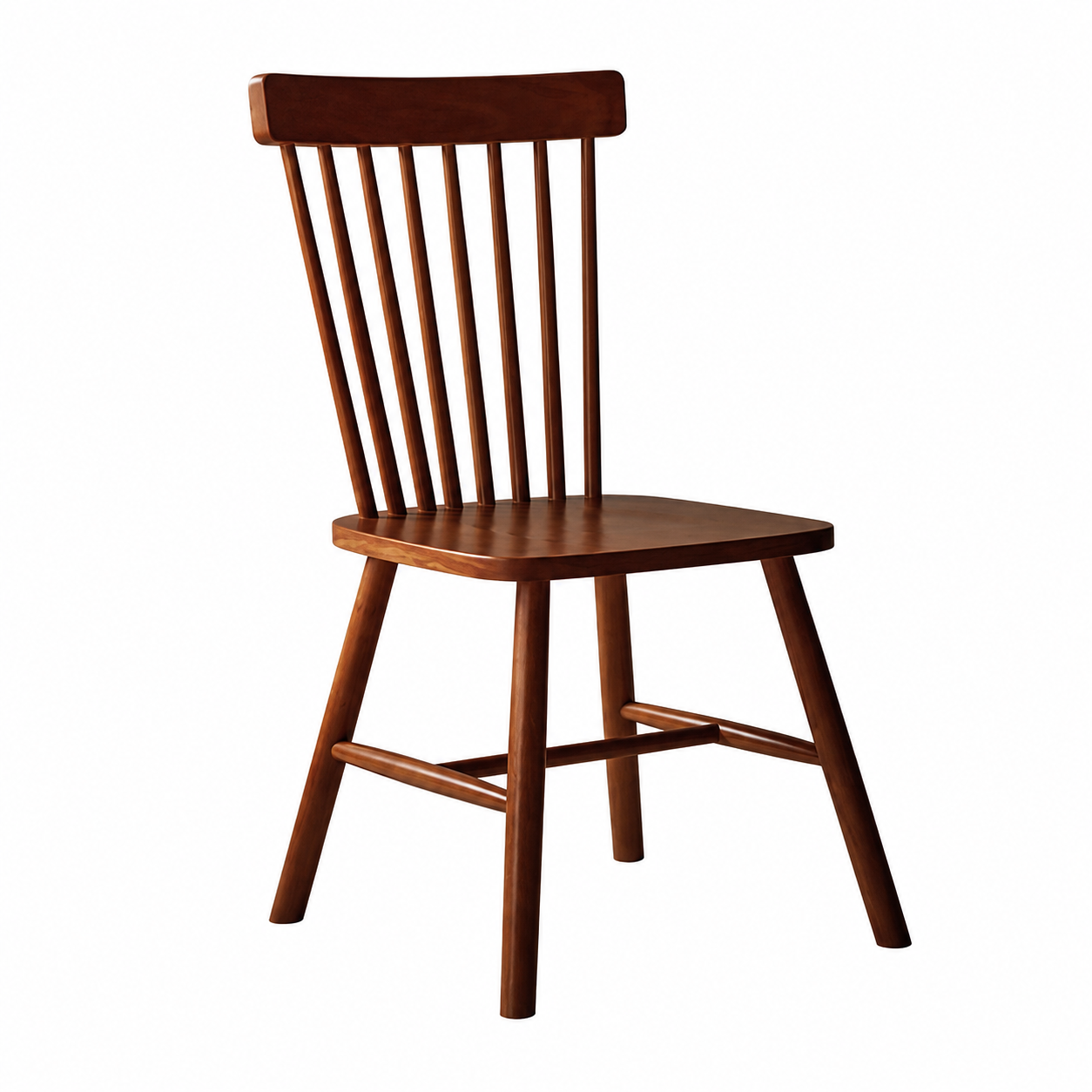 Solid Rubberwood Spindle Back Dining Chair