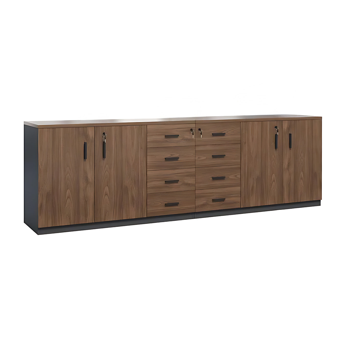 Modern Wood-Finish Office Storage Cabinet for Organised Workspaces