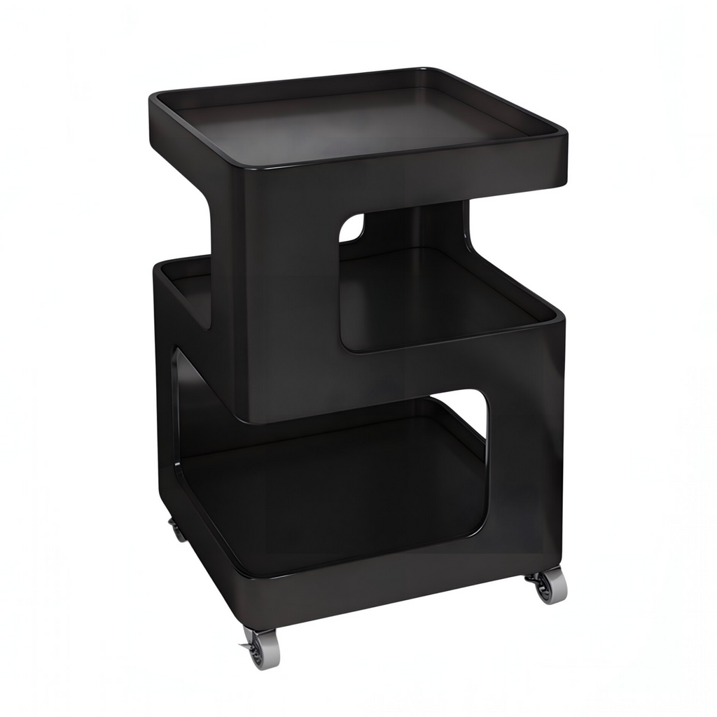 Modern Bedside Table with Ambient Shelf Lighting