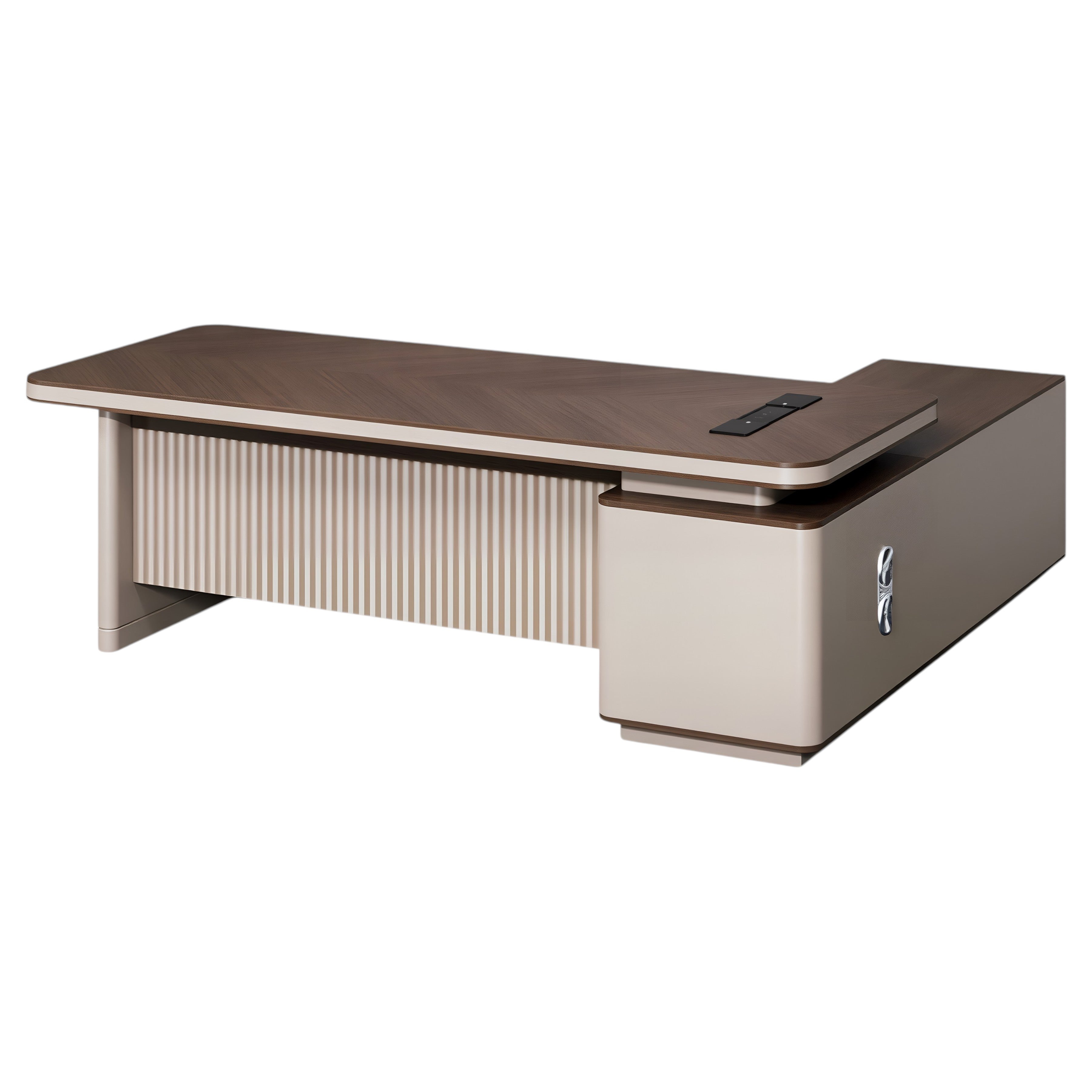 Designer Executive Desk with Textured Front Panel