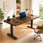 Adjustable Workstation Desk with Rounded Edges
