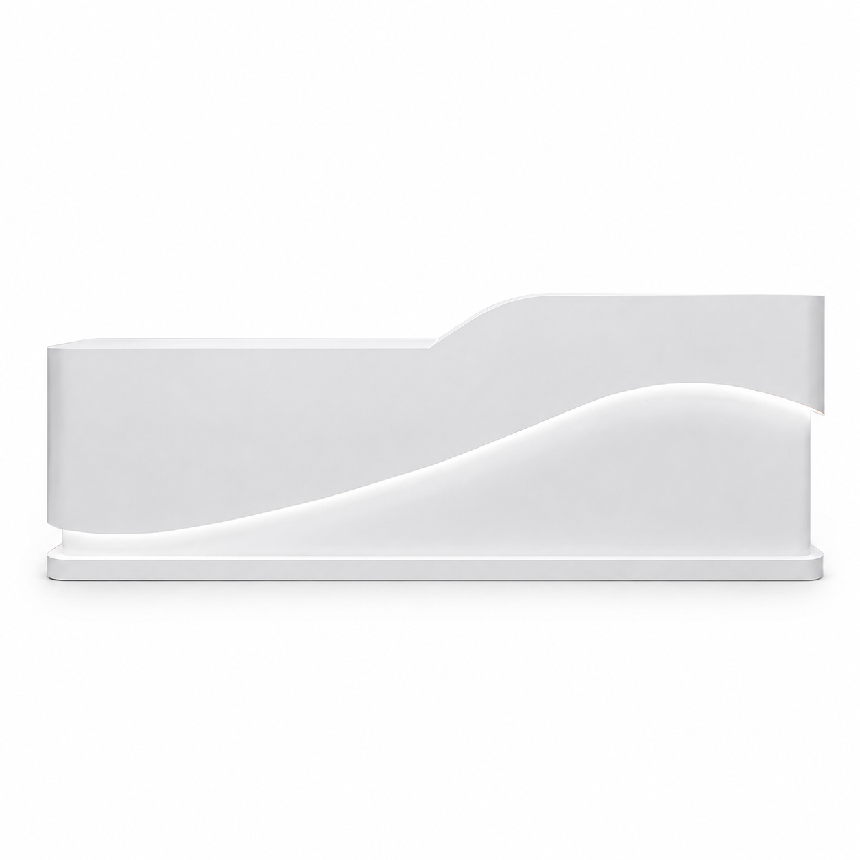 Modern Wave LED Reception Desk