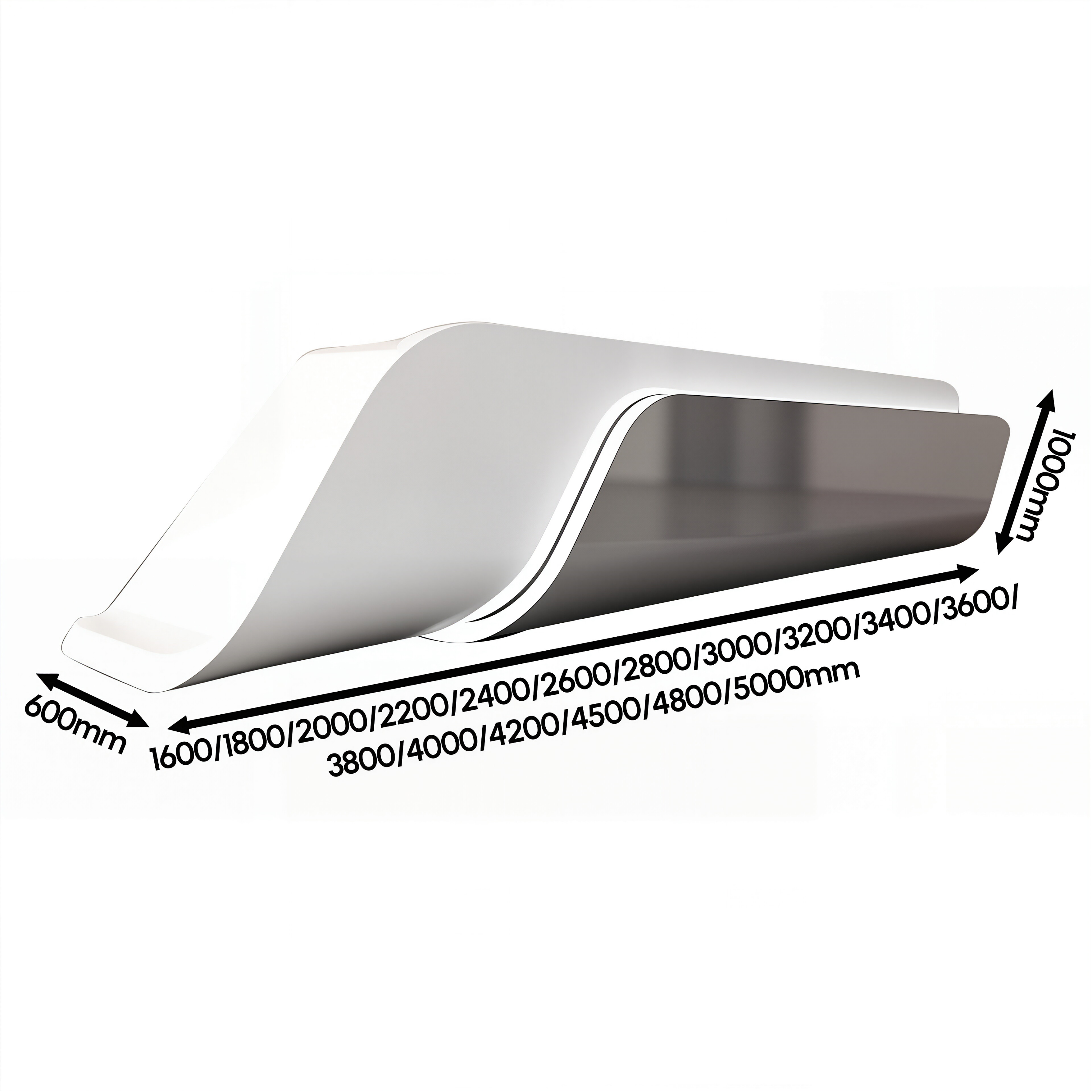 Contemporary Curved Office Reception Desk for Sleek Commercial Workspace Settings