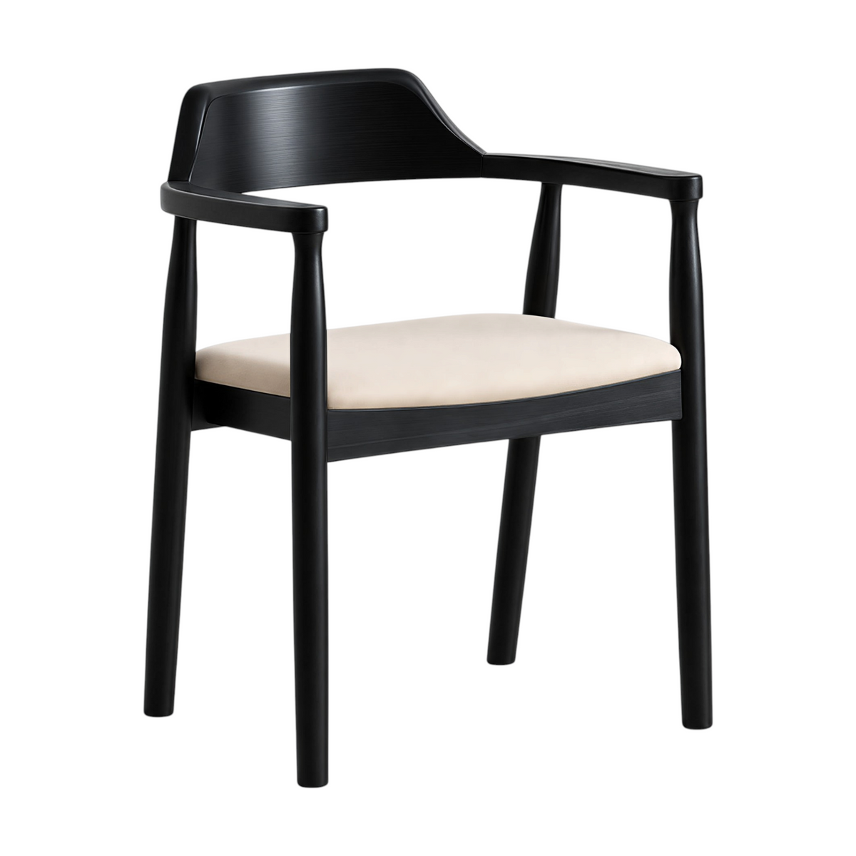 Modern Timber Dining Armchair with Customisable Seat Options