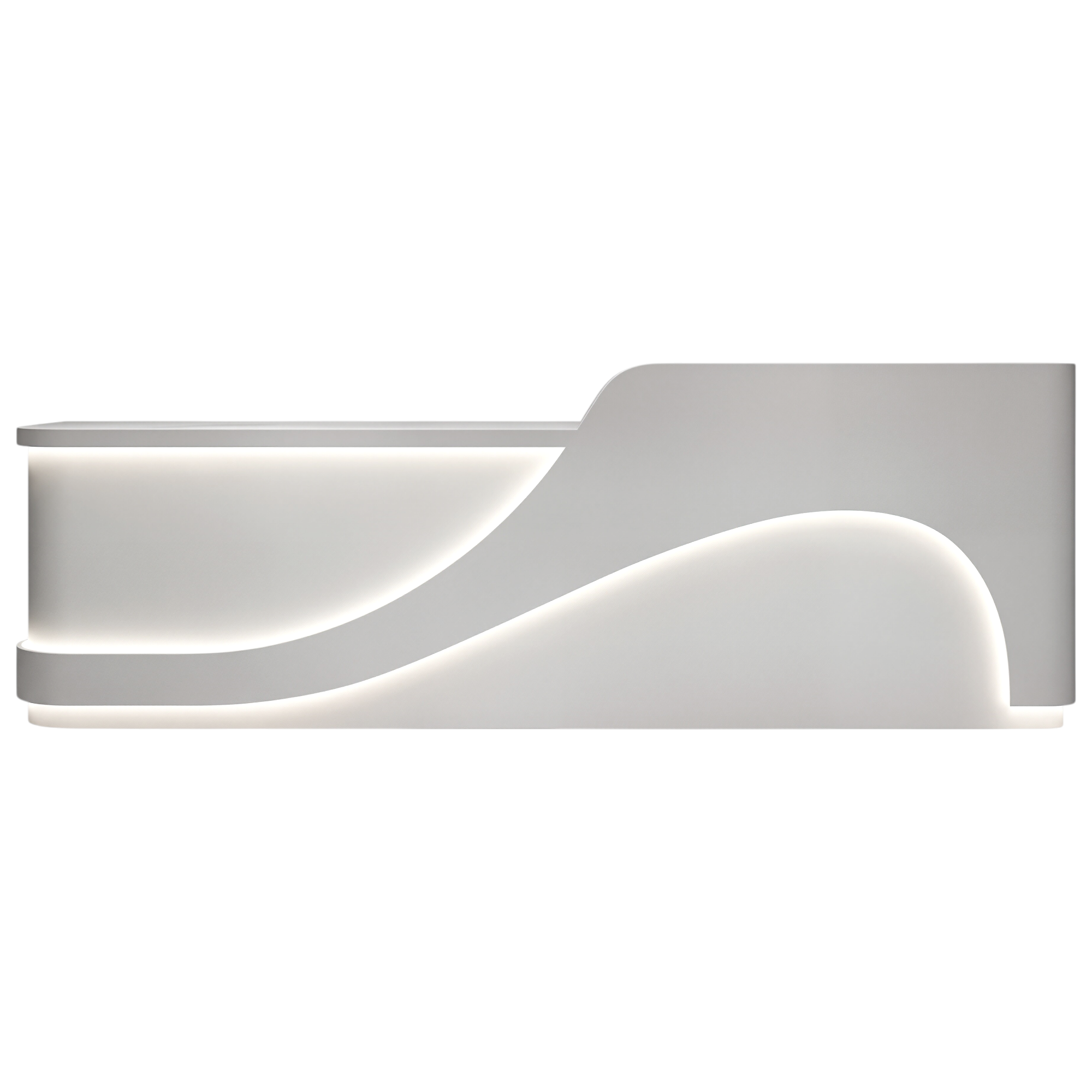 Sculptural LED Reception Counter