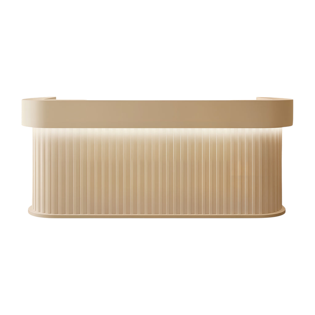 Minimalist Reception Counter with Rounded Profile