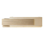 Corporate Reception Counter with Timber Inlay and LED Glow