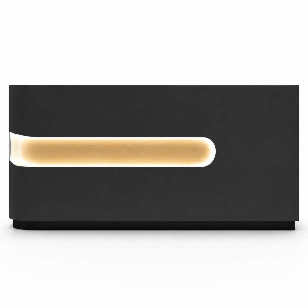 Modern LED Reception Counter with Custom Branding