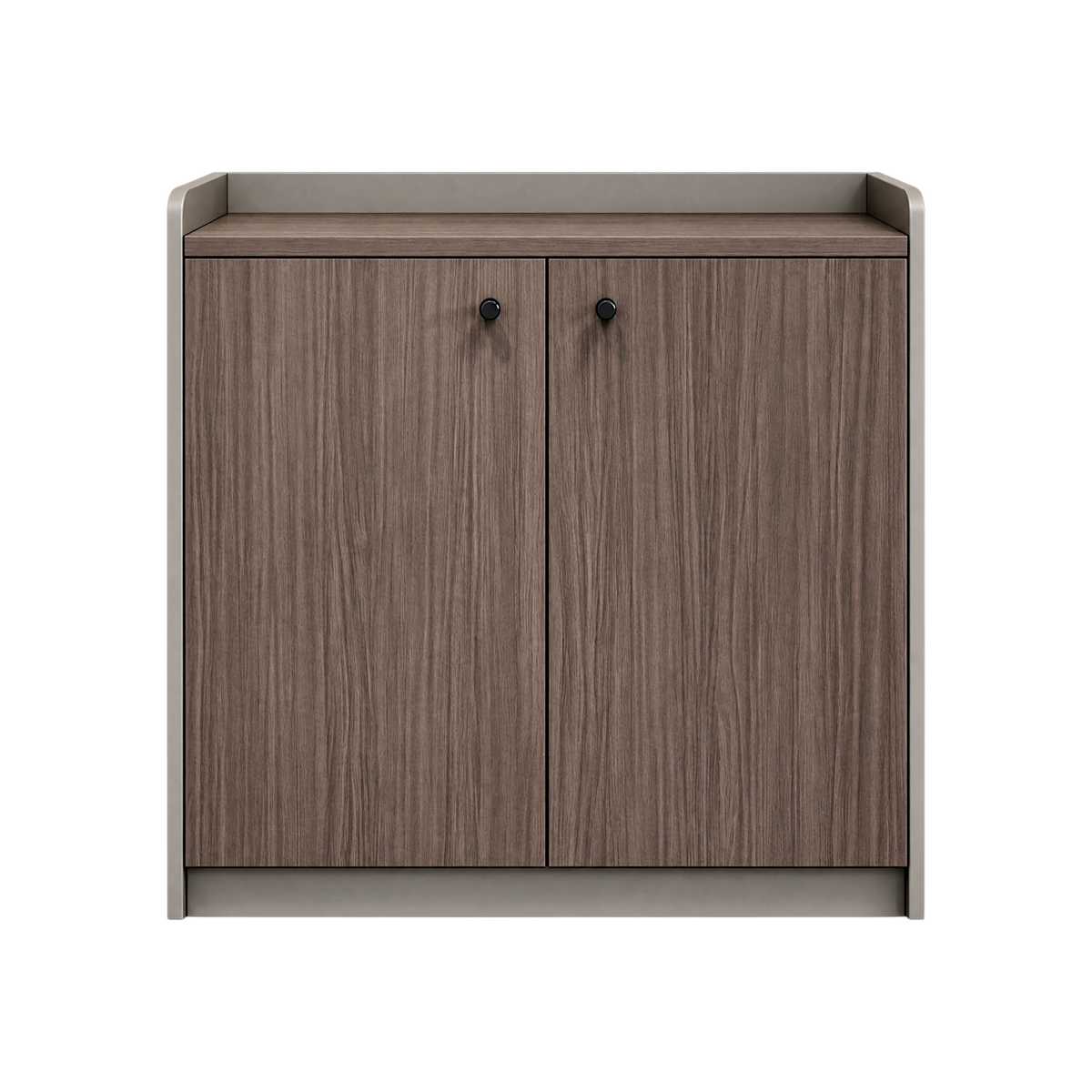 Contemporary Low Storage Cabinet with Rounded Frame