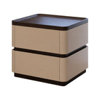 Modern Bedside Table with 2 Drawers and Rounded Edges