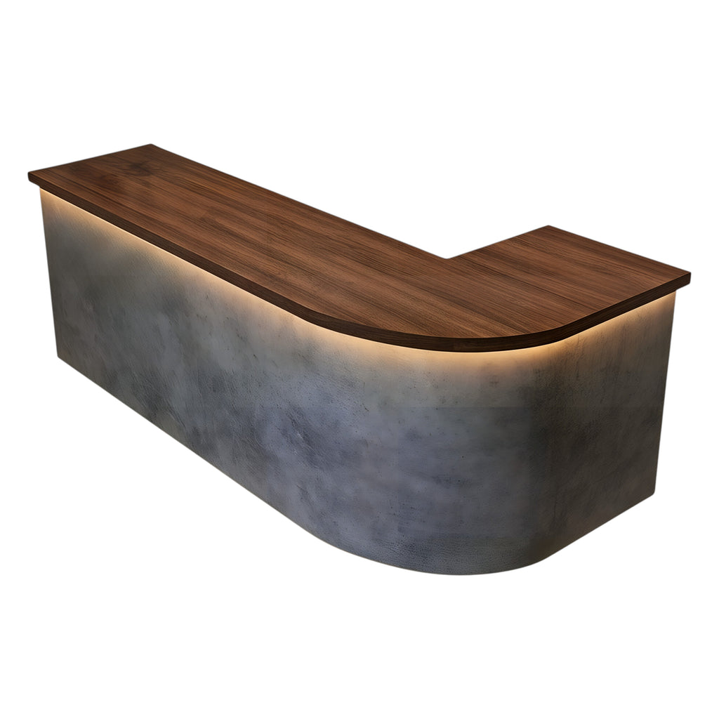 Sleek Reception Counter with Radius Profile