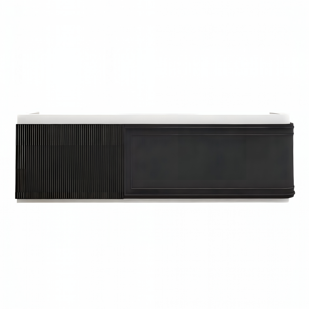 Designer Reception Desk with Panelled Curved Front
