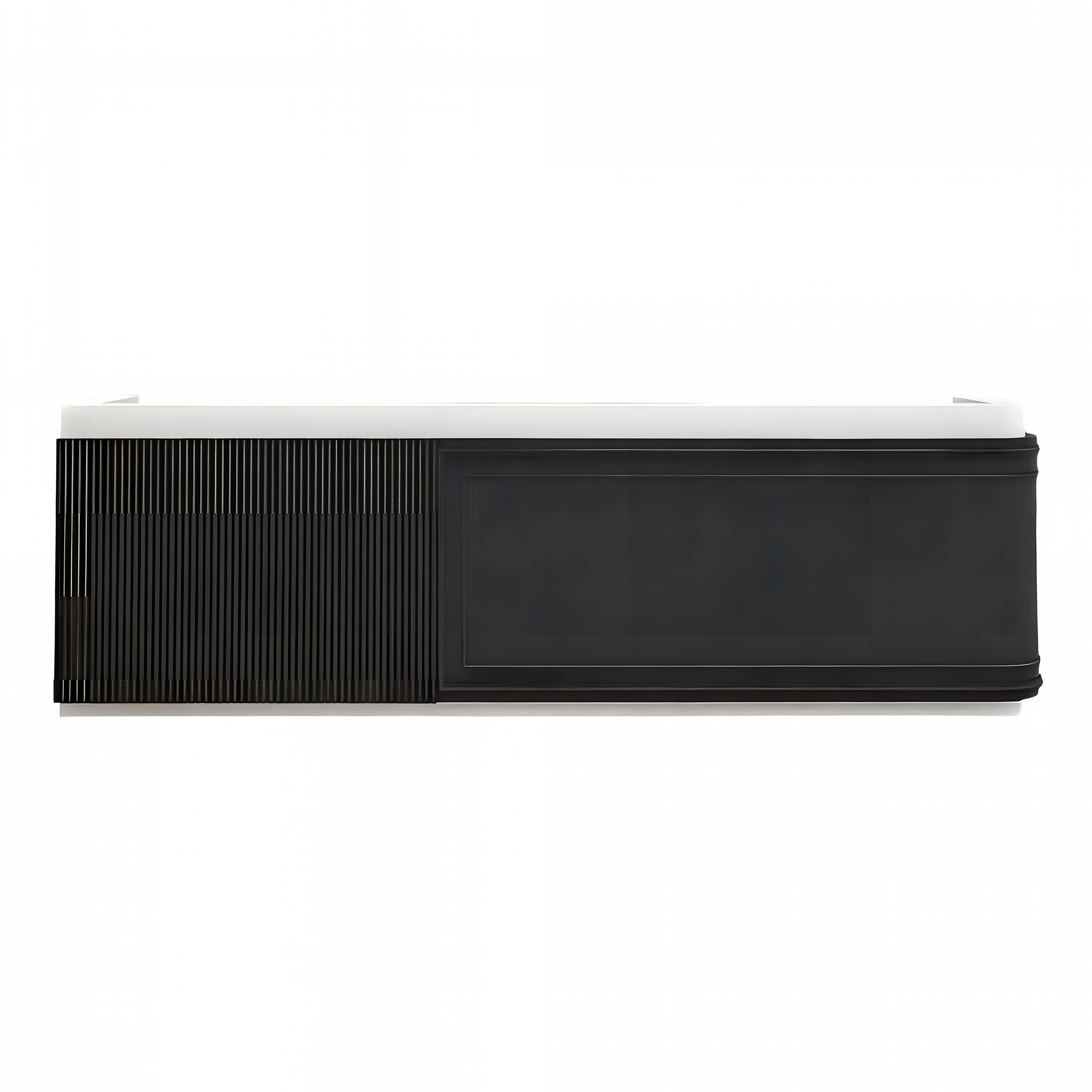 Designer Reception Desk with Panelled Curved Front