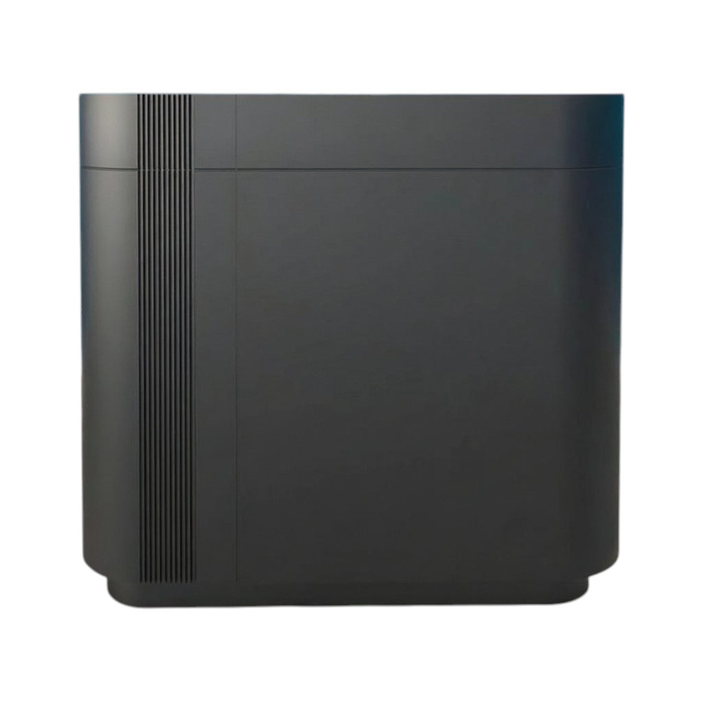 Compact Boutique Reception Desk with Textured Fluted Panels