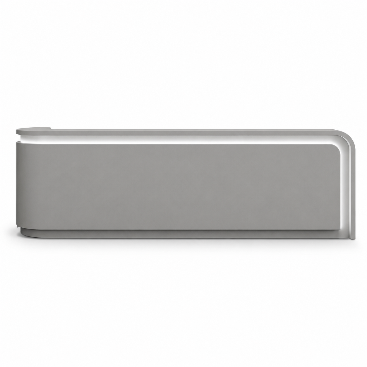 Aura Modern Curved Reception Counter with LED Ambient Lighting