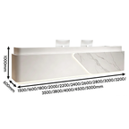 Premium Office Reception Desk with Lockable Storage and LED Lighting