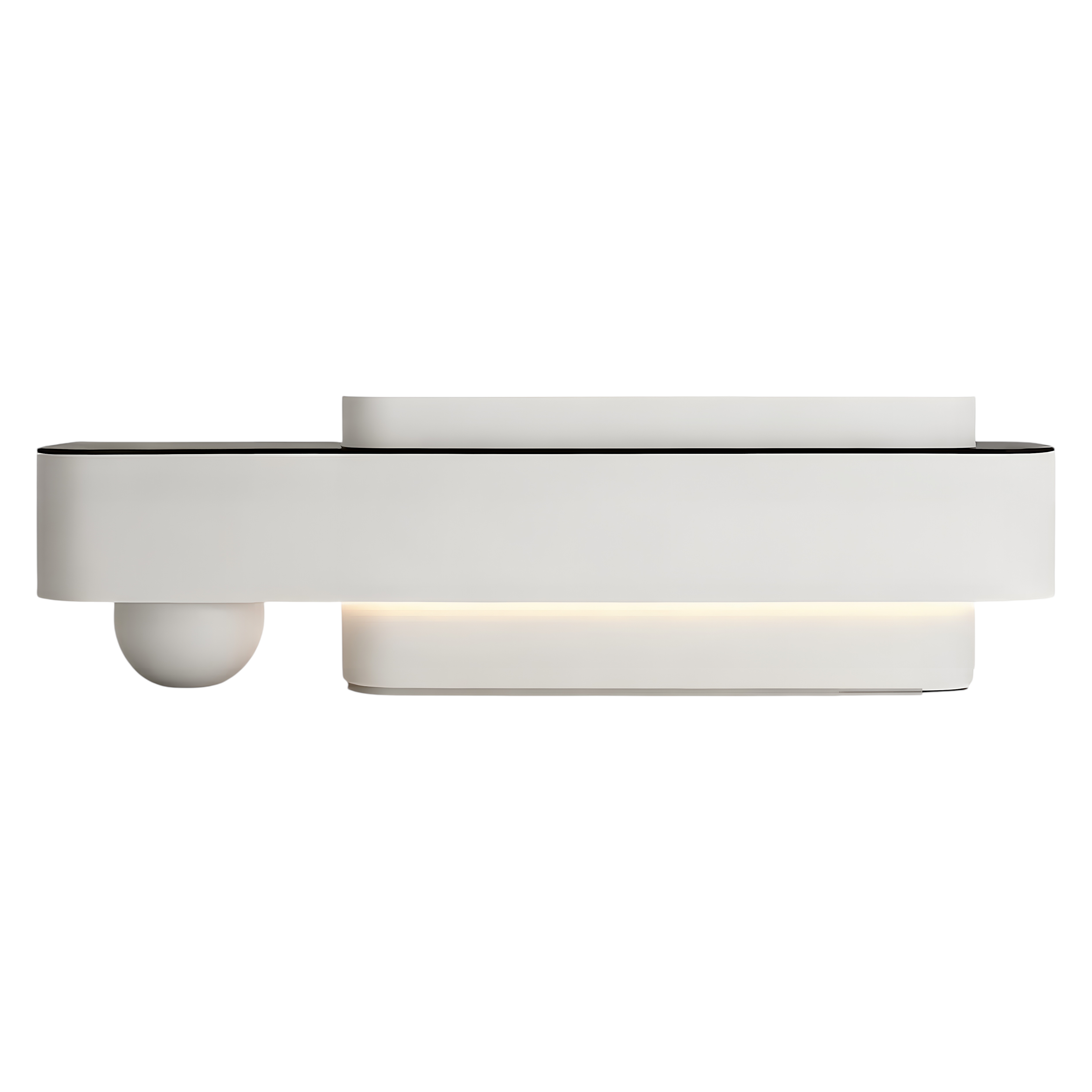 Premium Front Counter with Rounded Edge Design